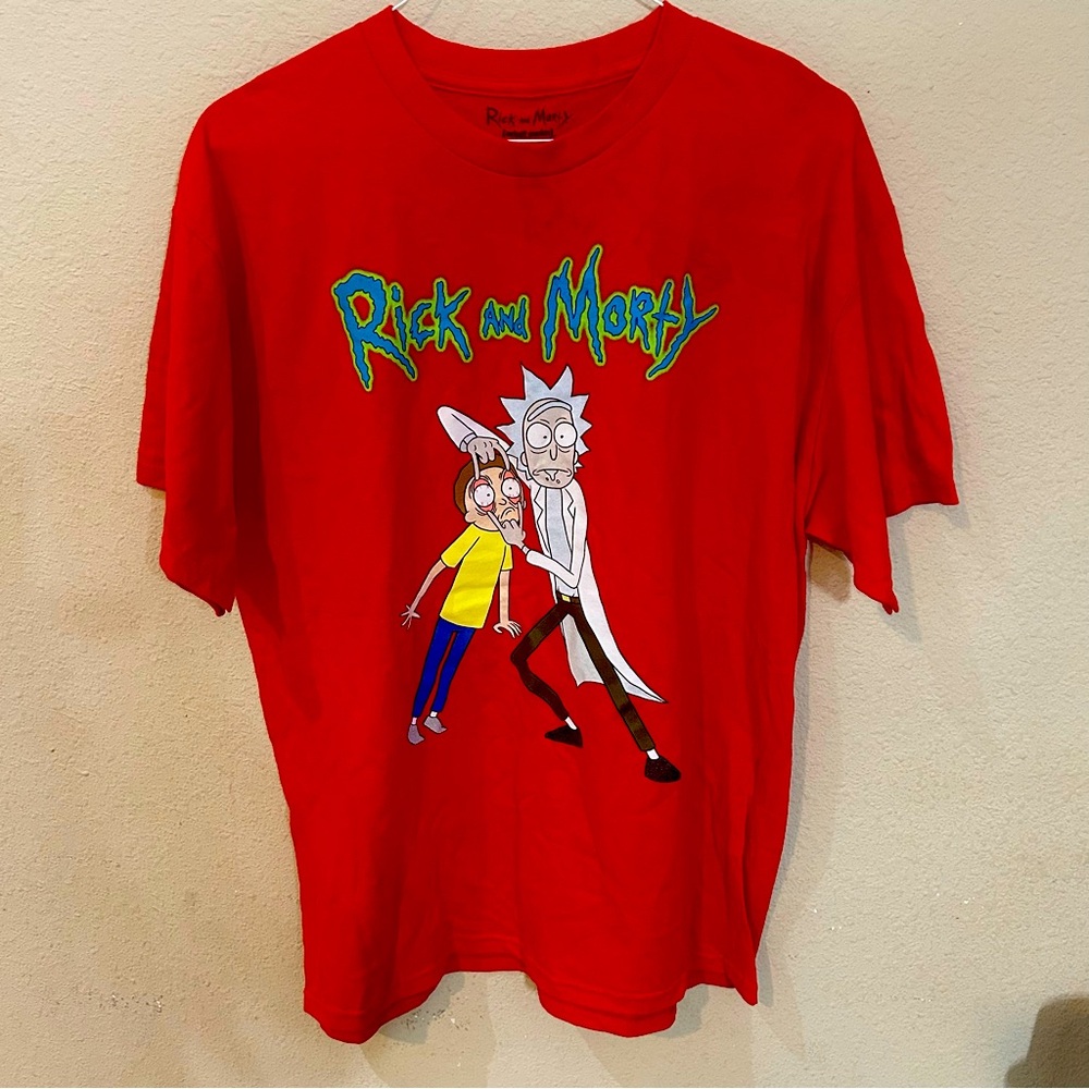 Rick and Morty Adult Swing Red T-Shirt XL